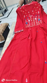 Elegant Cotton Kurta Pant &amp; Dupatta Set