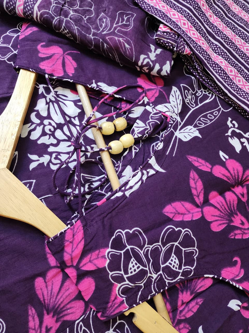 super-selling premium cotton gown kurti set