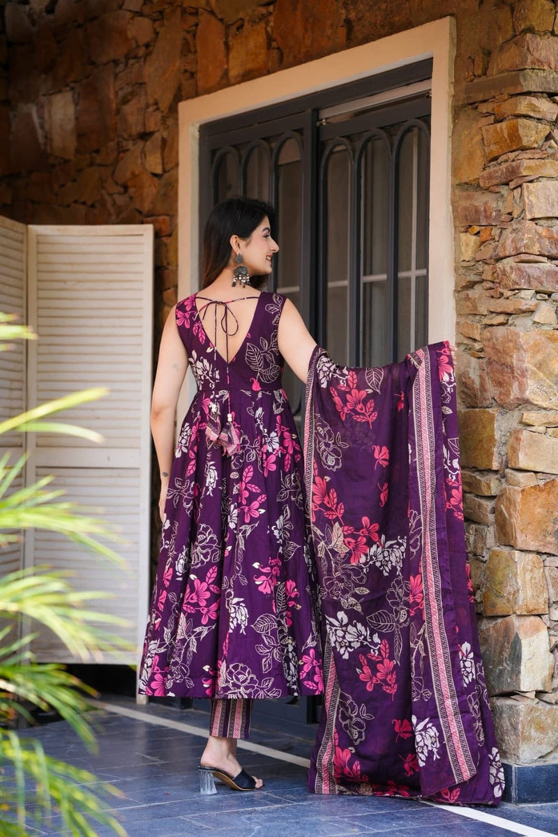 super-selling premium cotton gown kurti set