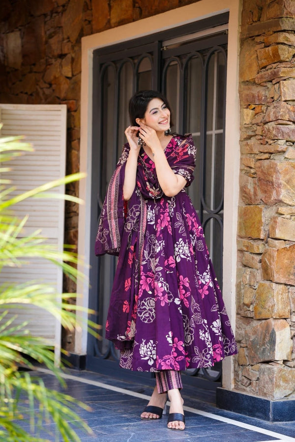 super-selling premium cotton gown kurti set