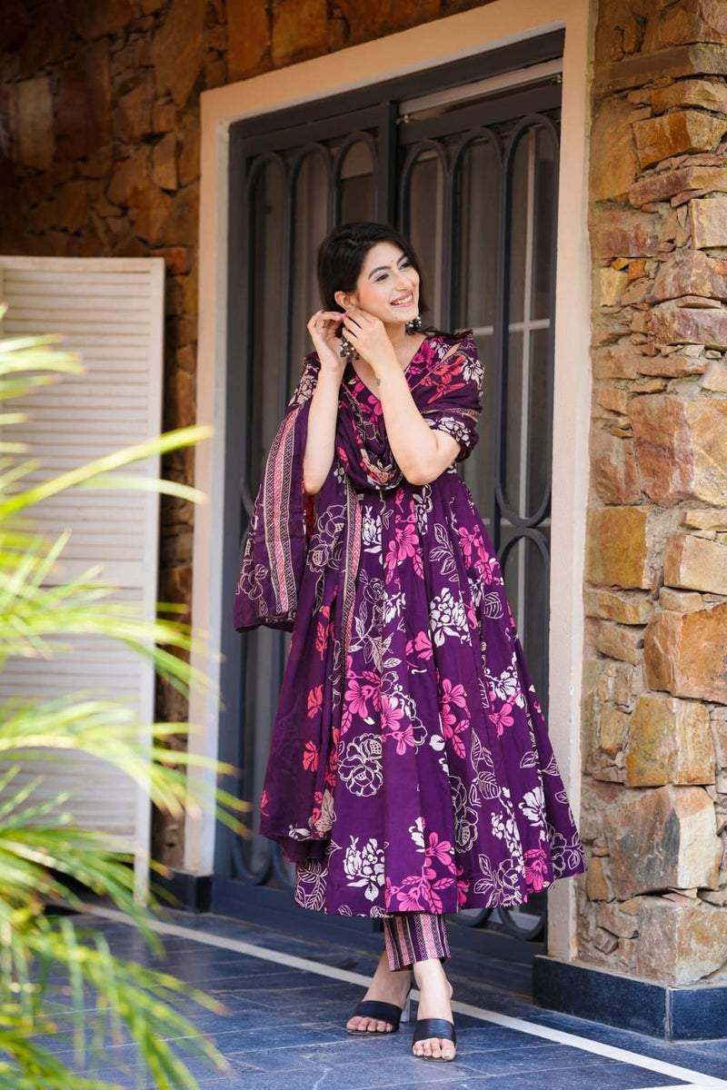 super-selling premium cotton gown kurti set