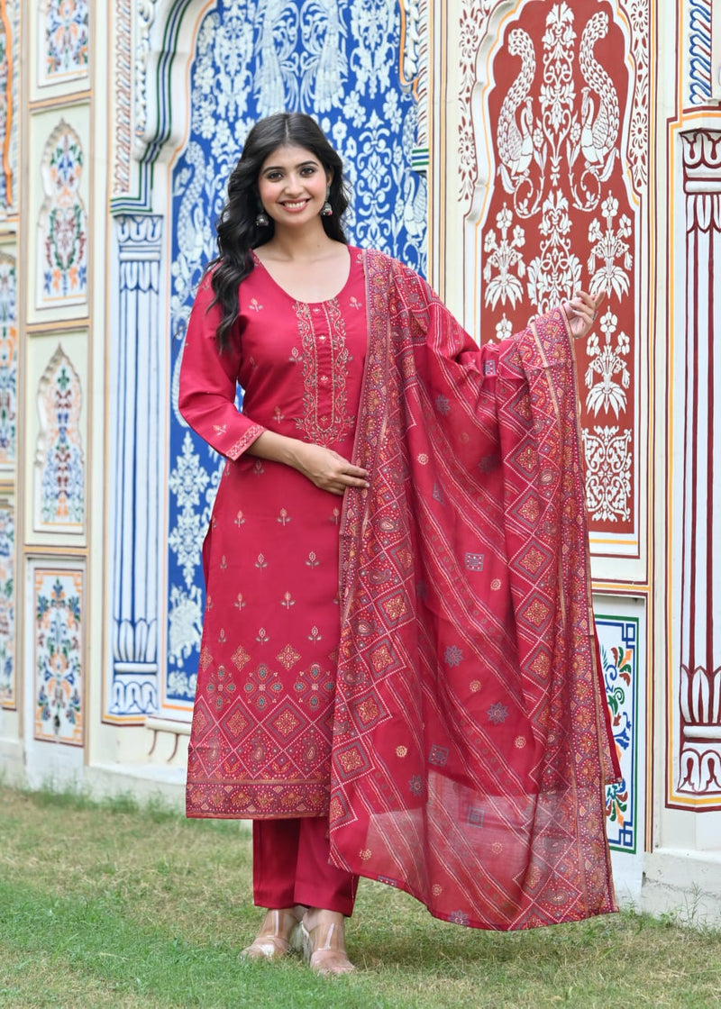3-piece Kurti Pant Dupatta set