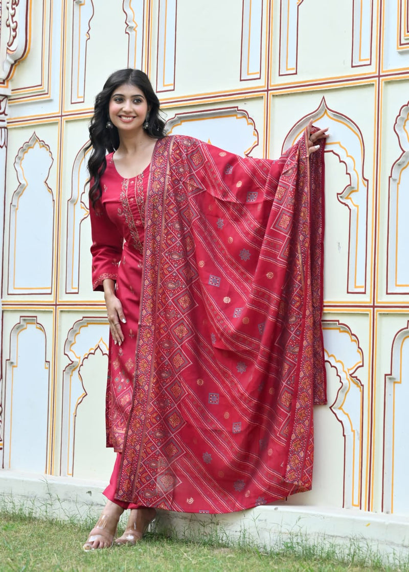 3-piece Kurti Pant Dupatta set