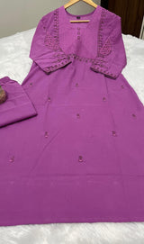 Pure Cotton Kurta Pant Plazo Set
