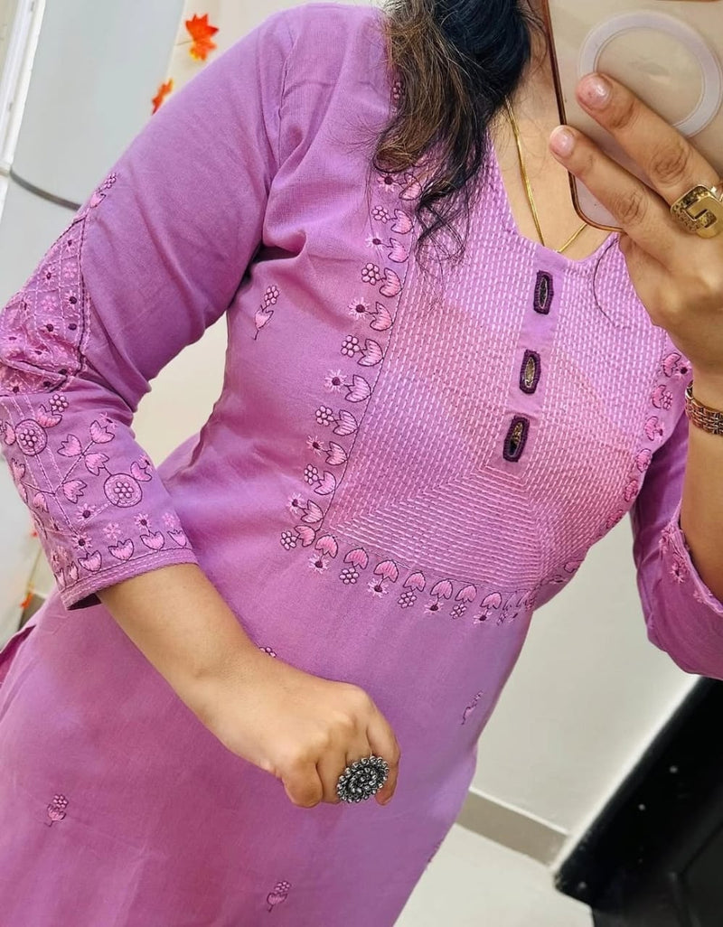 Pure Cotton Kurta Pant Plazo Set
