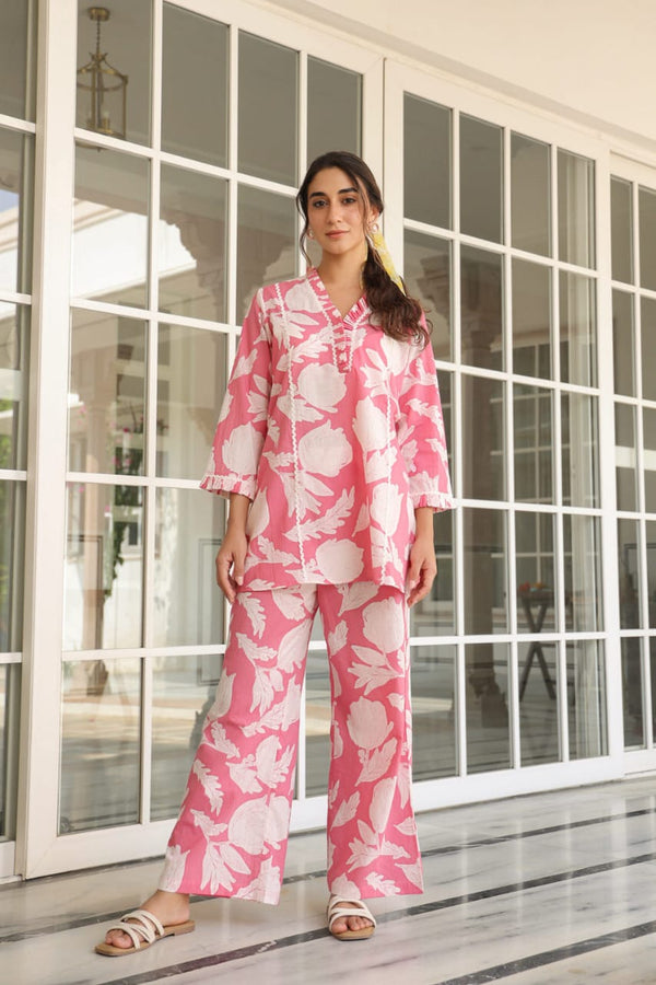 premium cotton  printed cord set