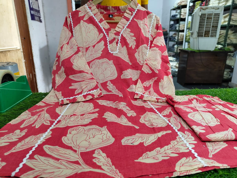 premium cotton  printed cord set