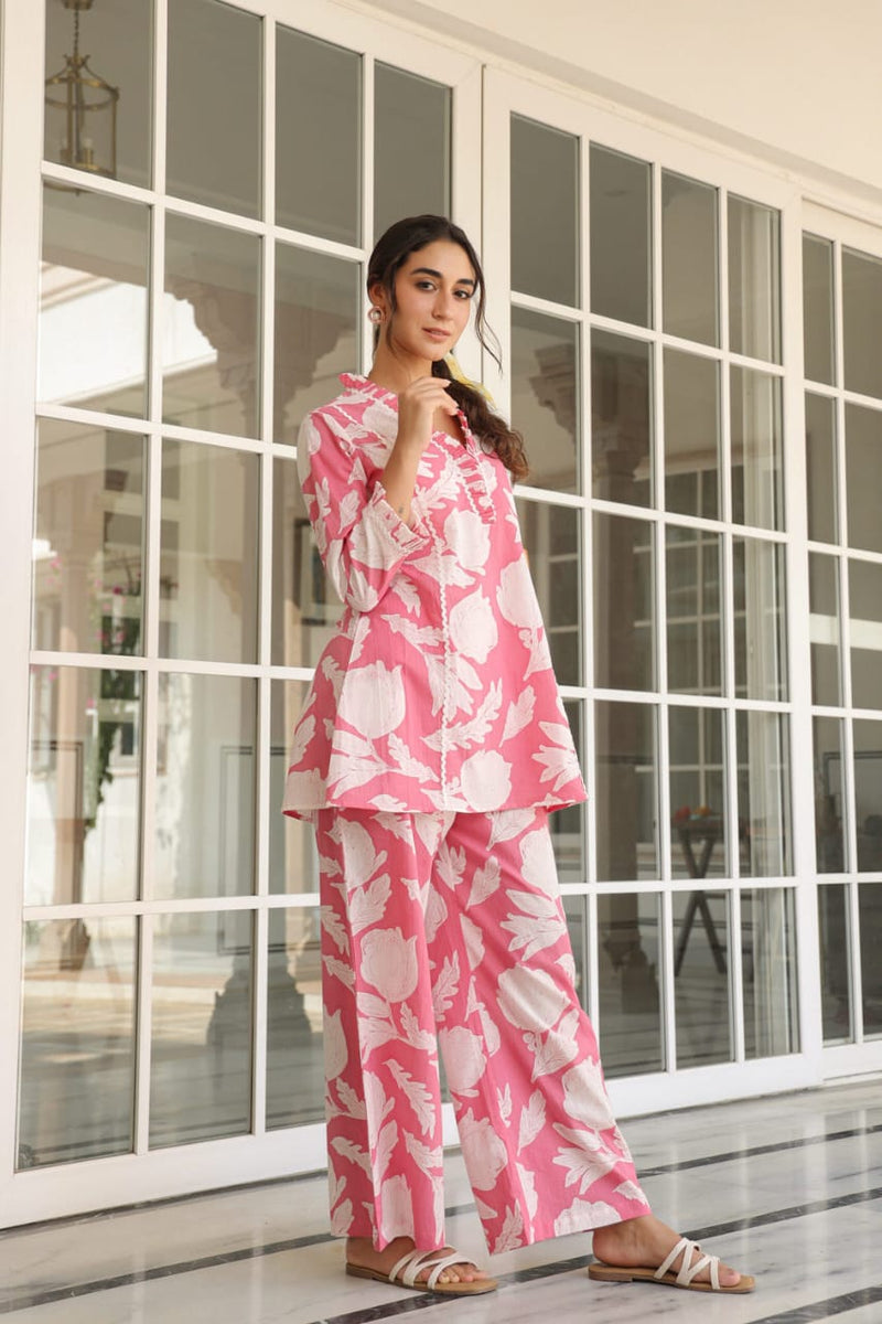 premium cotton  printed cord set