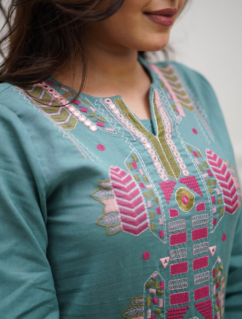 soft premium cotton kurta pant set