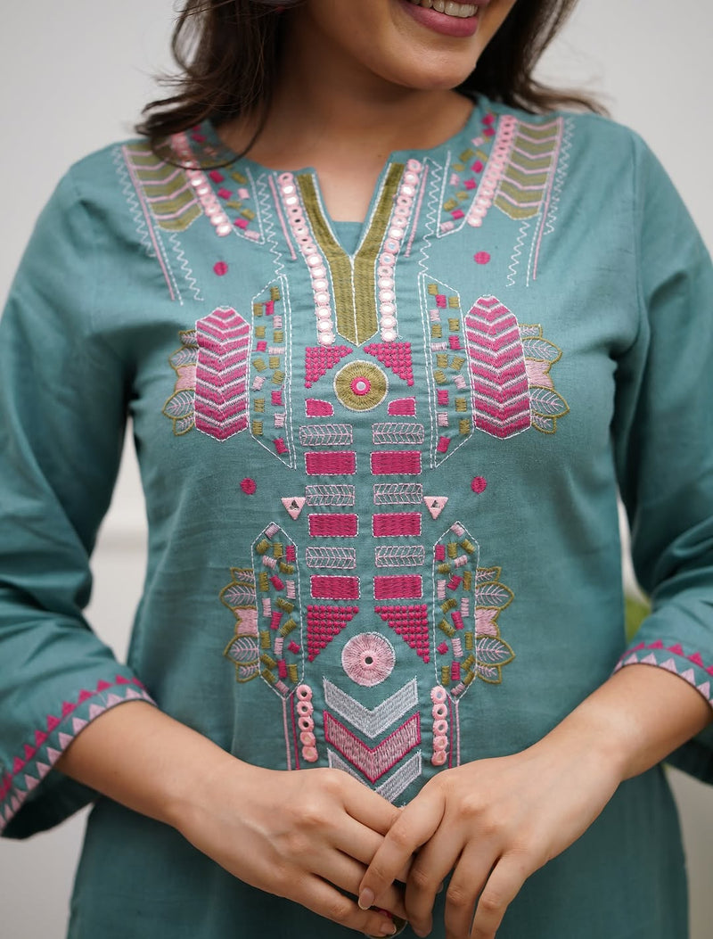 soft premium cotton kurta pant set