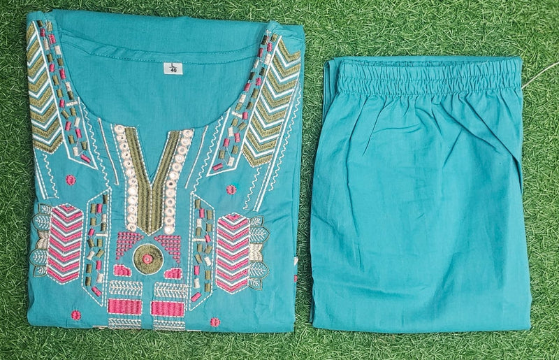 soft premium cotton kurta pant set