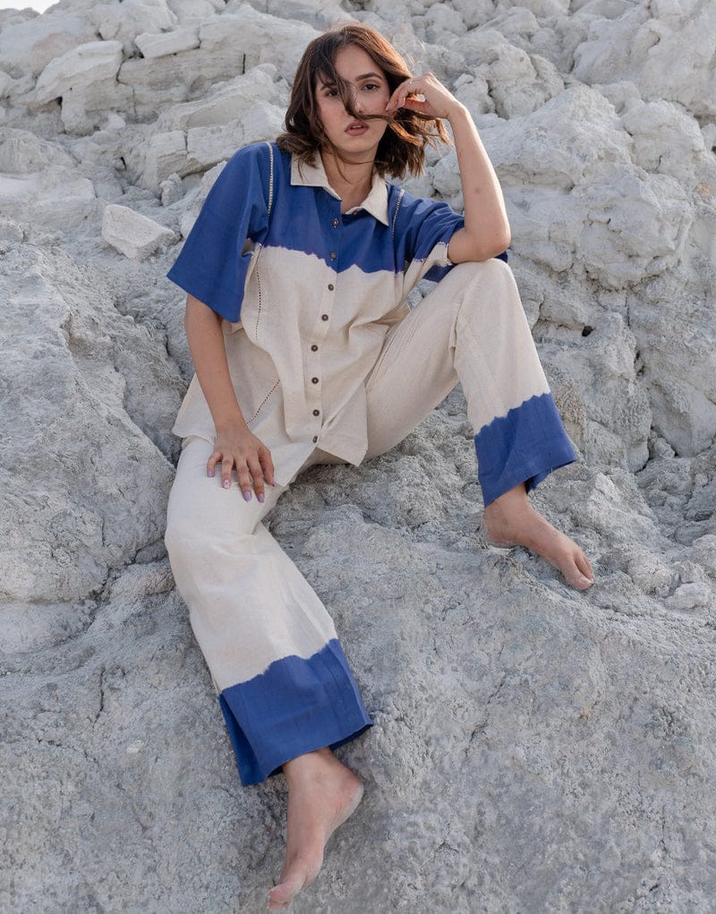 premium handloom cotton tie-dye cord set