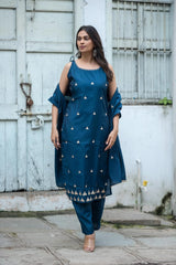 Premium Cotton sleeveless cotton kurti set