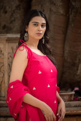Premium Cotton sleeveless cotton kurti set