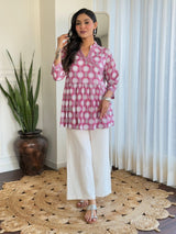 Premium Pure Cotton Angrakha Style Co-ord Set