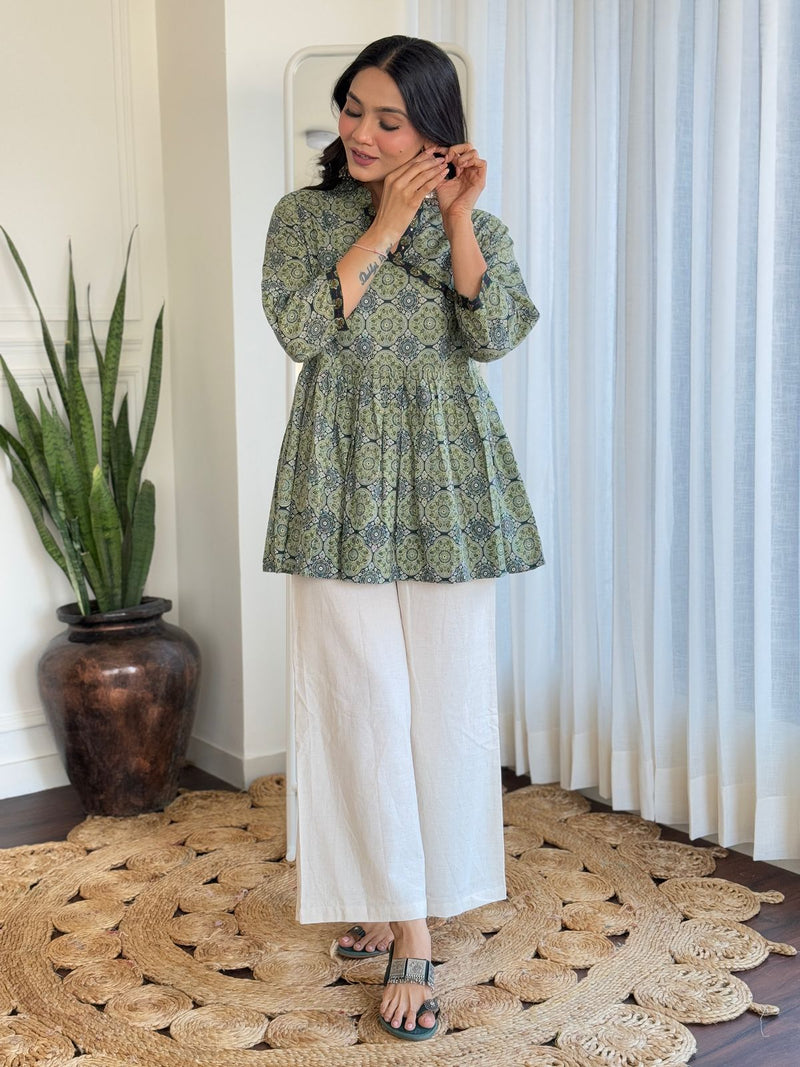 Premium Pure Cotton Angrakha Style Co-ord Set