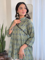 Premium Pure Cotton Angrakha Style Co-ord Set