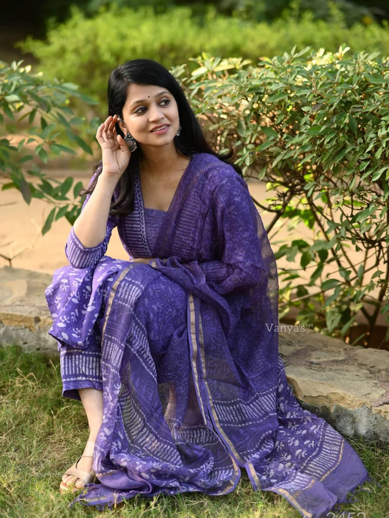 premium fine cotton Designer Rich Azrak Cotton Suit Set