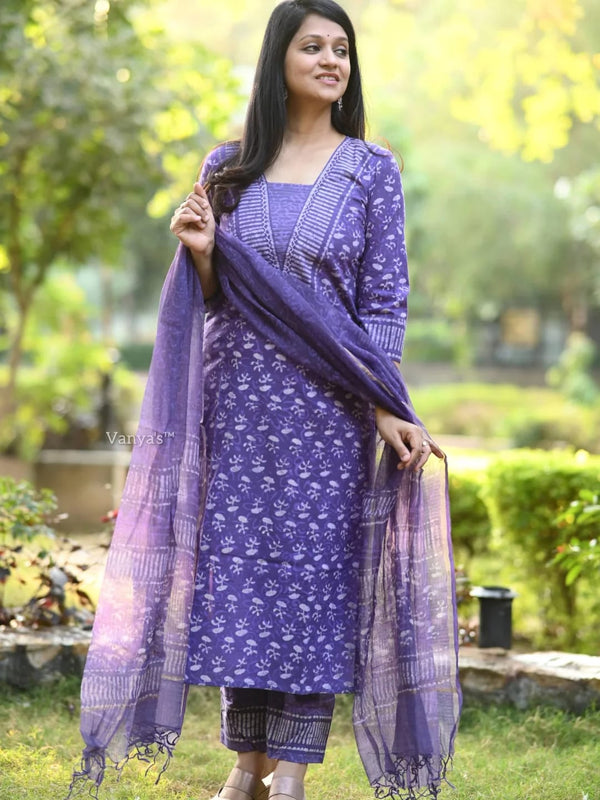 premium fine cotton Designer Rich Azrak Cotton Suit Set