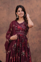 luxurious partywear muslin  Full Flair Anarkali set