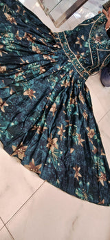 luxurious partywear muslin  Full Flair Anarkali set