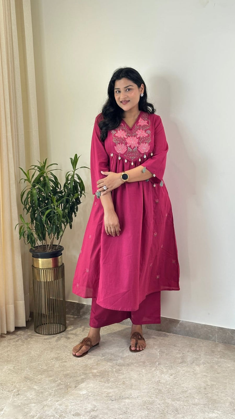 Elegant Cotton Kurta Pant Set