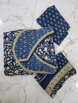 beautifully crafted 3-piece cotton suit set