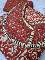 beautifully crafted 3-piece cotton suit set