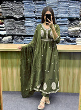 premium heavy cotton Designer Straight Style Kurti Set