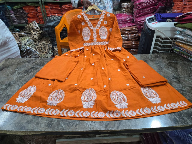 premium heavy cotton Designer Straight Style Kurti Set