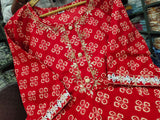 Pure Cotton  exclusive A-Line kurti pant dupatta set