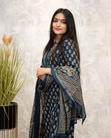 Premium Heavy Cotton  Kurti  Pant  Dupatta  Set