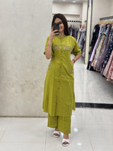 Premium Cotton Slub elegant Cotton Flex Coord Set