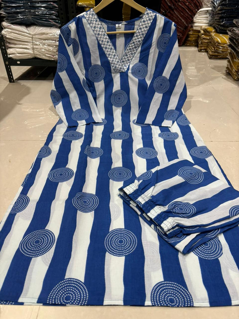 Premium Cotton Kurti Pant Set