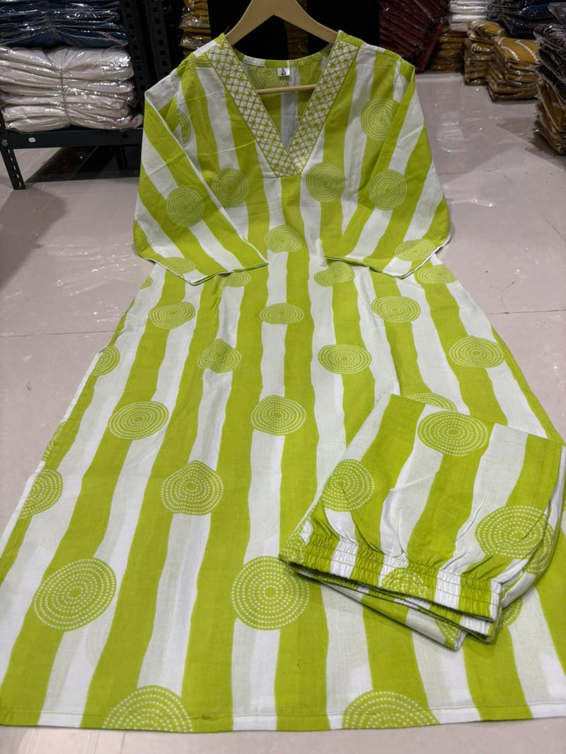 Premium Cotton Kurti Pant Set