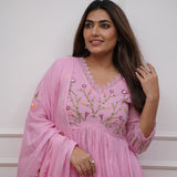 Premium Cotton Straight Fit with Embroidered Neckline kurti pant dupatta set