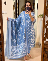 NEW LAUNCH – PURE COTTON BLOCK PRINT SUIT SET
