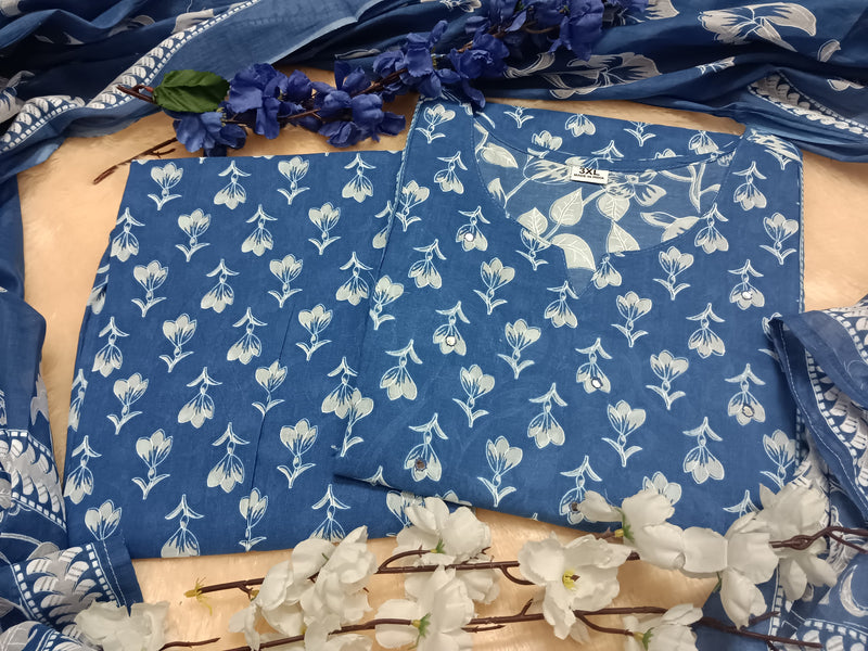 NEW LAUNCH – PURE COTTON BLOCK PRINT SUIT SET