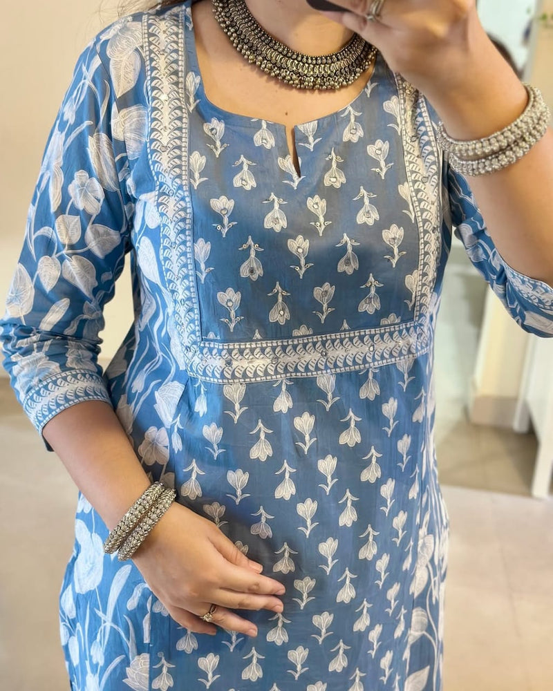 NEW LAUNCH – PURE COTTON BLOCK PRINT SUIT SET