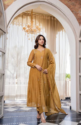Premium Mul Chanderi Anarkali Suit Set