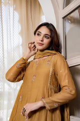 Premium Mul Chanderi Anarkali Suit Set