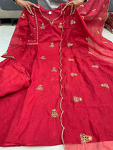 Premium Mul Chanderi Anarkali Suit Set