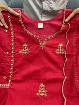 Premium Mul Chanderi Anarkali Suit Set