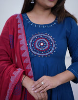 Premium Dazzling Cotton Flex Anarkali Set