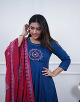 Premium Dazzling Cotton Flex Anarkali Set