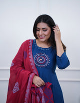 Premium Dazzling Cotton Flex Anarkali Set