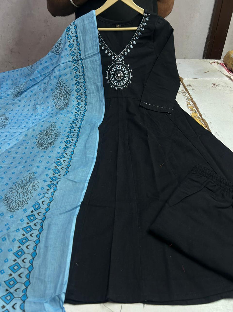 Premium Dazzling Cotton Flex Anarkali Set
