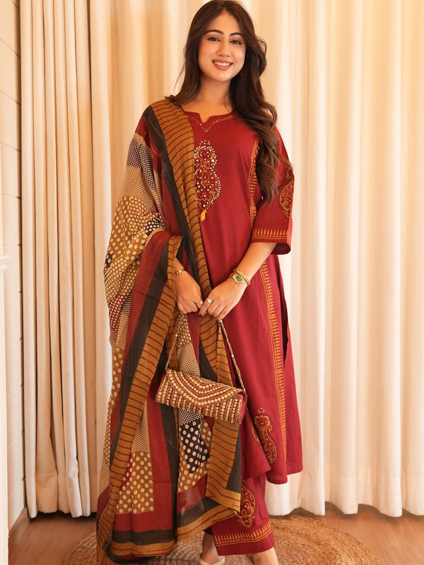 Premium Heavy Cotton A-Line Suit Set