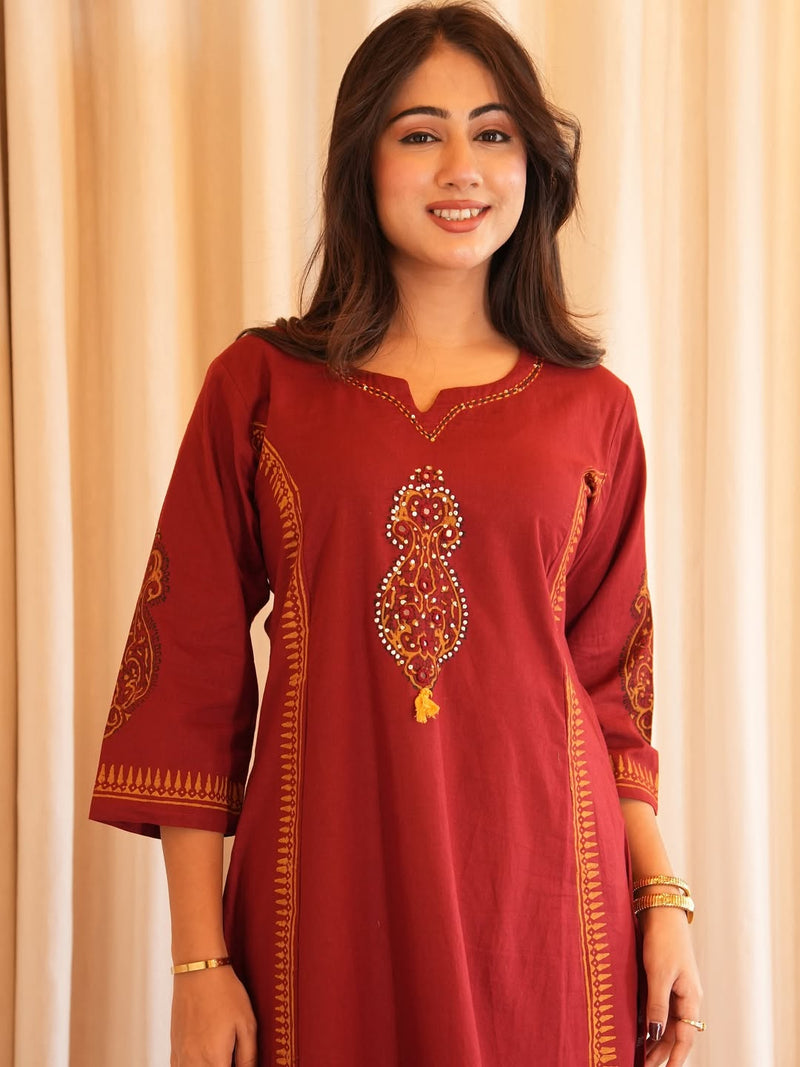 Premium Heavy Cotton A-Line Suit Set