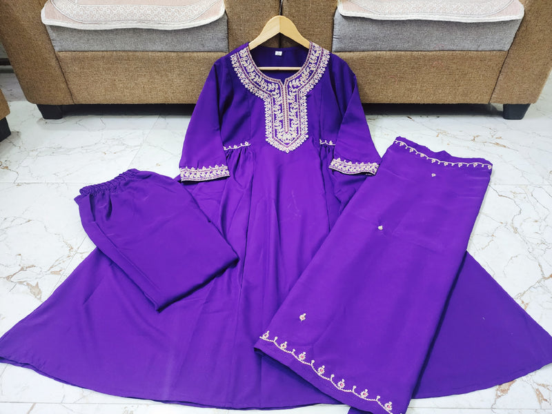 Premium Micro Silk A-Line Anarkali Suit Set